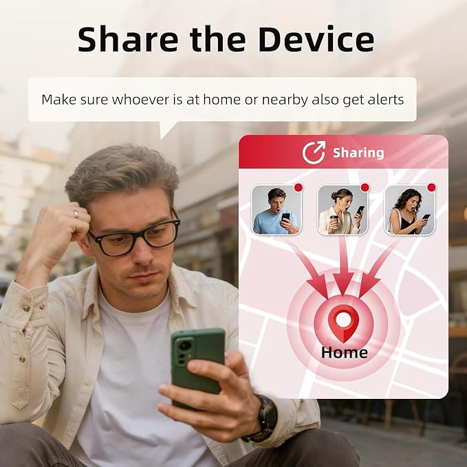 CallToU Wi-Fi Wireless Caregiver Pager Call Button for Elderly at Home, APP Emergency Alert Fall Help System for Seniors, Patients/Disabled Monitoring at Home (Black 4+1)