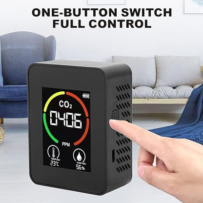 CO2 Detector TVOC Sensor Real Time Monitor Broad Utility Easy Reading, Ideal Present for Home, Charging with USB