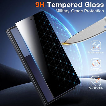Asstar 2 Pack Samsung Galaxy Z TirFold Privacy Screen Protector, 9H Hardness Tempered Glass Front Privacy Screen Protector, Anti-Scratch Case Friendly Accessories Bubble Free