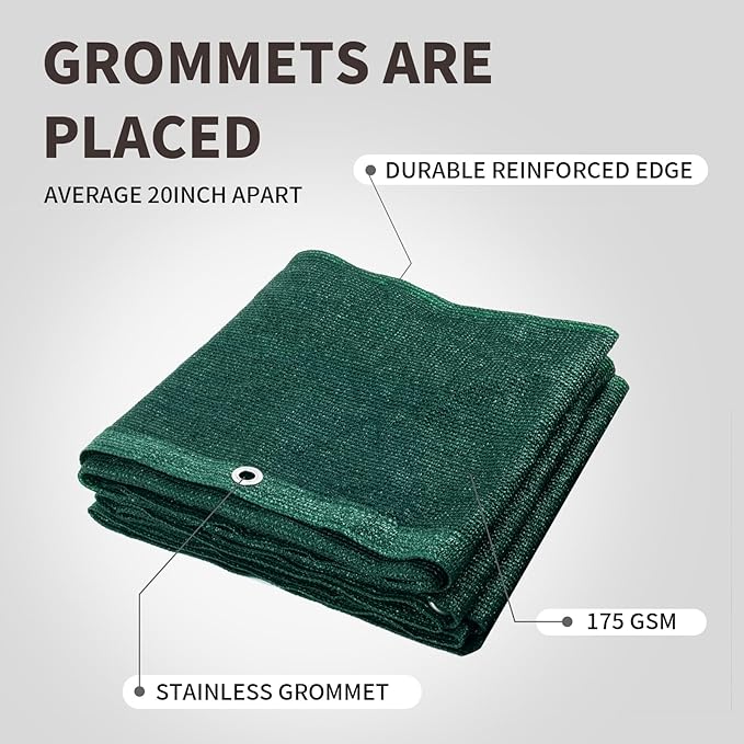 LOVE STORY Custom Size 3'x19' Dark Green Balcony Privacy Screen,UV Block Privacy Fence Screen,90% Shield for Outdoor Pool Garden Apartment Railing