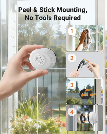 Anlapus A60 3MP 2K Window Security Camera, 4 x Plug-in WiFi Indoor Camera for Home Security, 5G/2.4G WiFi, Color Night Vision, Motion Detection, 24/7 Recording, Easy Install, US-Only Cloud Storage