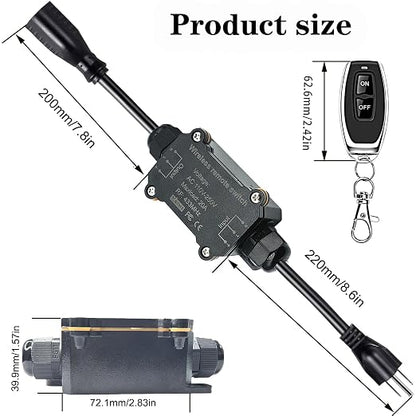 AC110V/120V/250V/20A Waterproof Remote Control Power Switch