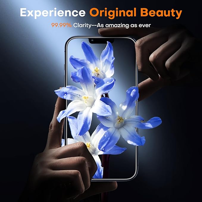 TOCOL for iPhone 13 Screen Protector/iPhone 16e Screen Protector 9H Hardness Military Grade Shatterproof HD Tempered Glass Full Coverage Easy Installation 2 Pack