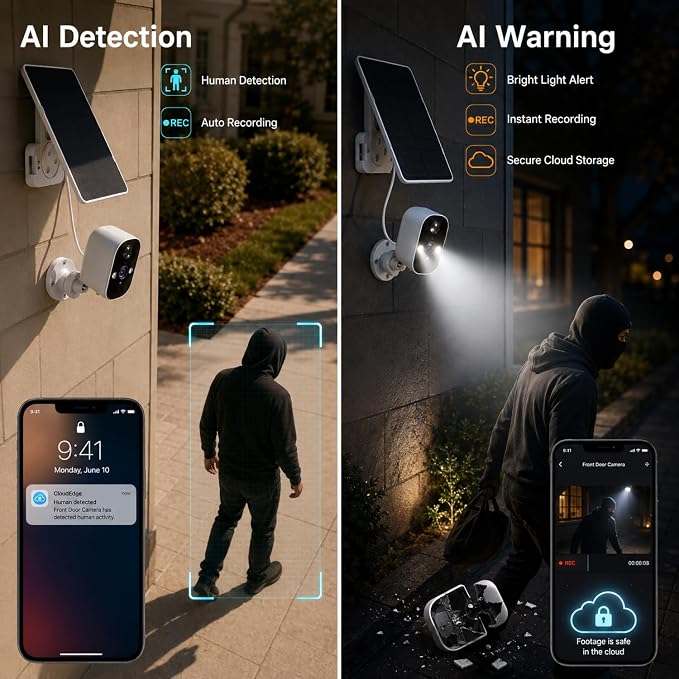 XVIM 2K Security Cameras Wireless Outdoor,Wireless Camera Outdoor