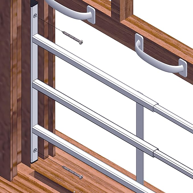 Segal S 4764 Fixed Window Guard – Adjustable Child Safety Window Guard Prevents Accidental Falls, Tamper Resistant Screws Included, Non-Egress, White, 23-1/2 to 38 In. W x 21-1/4 In. H (Single Pack)