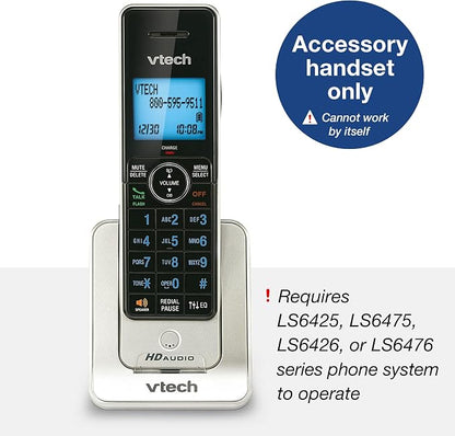 VTech LS6405 Accessory Cordless Handset, Silver Requires a VTech LS6425, LS6475, LS6426, or LS6476 Series Expandable Phone System to Operate