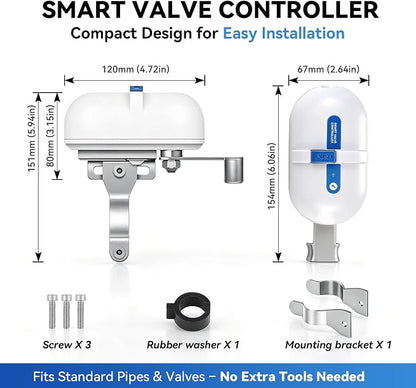 WiFi Smart Water Leak Detection & Auto Shut-Off Kit – 1 EVO Valve Controller + 2 Wireless Sensors, No Hub Needed, Works with Alexa & Google Home, Real-Time App Alerts for Home & Business