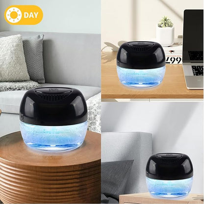 Water Based Air Purifier with Essential Oil Diffuser Pack, Air Washer with 7 Color LED Night Light, Air Revitalizer Includes 6x10ml Essential Oil Aroma Diffuser for Home, Office, Pet