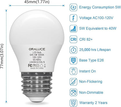 ORALUCE 丨 Bundle - A15 Lightbulbs Daylight White 5000K (Pack of 6) & Smart LED Bulb A19 Wi-Fi and Bluetooth (Pack of 4)