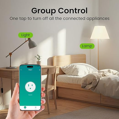 [Upgraded Version] GHome Smart Mini Plug Compatible with Alexa & Google Home, WiFi Outlet Socket Remote Control, Timer Function, Only Supports 2.4GHz Network, No Hub Required, ETL FCC Listed (2 Pack)