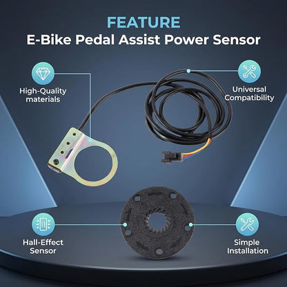 E Pass Sensor Pedal Assist Sensor Power Pedal Assist Sensor, Pedal Assist Sensor, Electric Cycling Accessory Parts Set, Pedal Assist Sensor Magnet