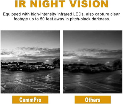 CammPro I826 1296P HD Police Body Camera,128G Memory,Waterproof Body Worn Camera,Premium Portable Body Camera with Audio Recording Wearable,Night Vision,GPS for Law Enforcement