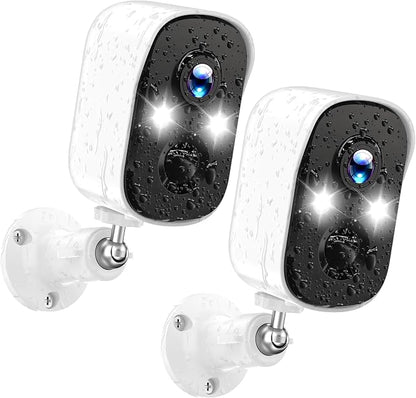 4MP Security Cameras Wireless Outdoor, Color Night Vision Camera | Cameras for Home Security with PIR Motion Detection, SD/Cloud Storage, 2-Way Audio, Siren Alarm, FHD, IP65, Works with Alexa
