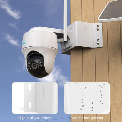 Corner Mount Compatible with SEHMUA Solar Security Cameras (RBX-S45/ RBX-S44/RBX-S40/RBX-S73/RBX-SD22) and Reolink Argus PT 3MP/4MP/5MP/2K, 4K/8MP, Reolink Go PT Ultra Camera（White）