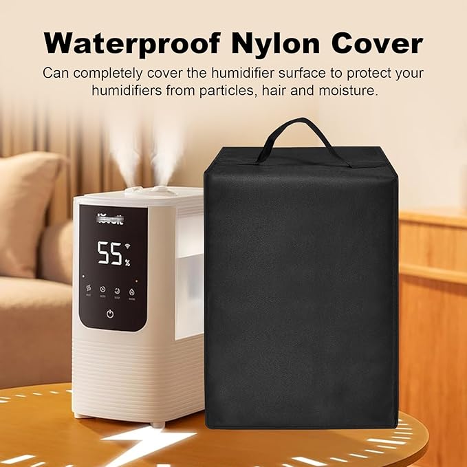 Dust Cover for LEVOIT Humidifiers for Bedroom Home, Smart Warm and Cool Mist Air Humidifier,Heavy Duty Dustproof Anti-Static Nylon Case for OasisMist4.5L Humidifier Protective Cover (Black)