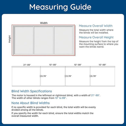 Motorized Coupled Shades, Blackout Smart Blinds for Large Windows Automatic Blinds Compatible with Alexa, Motorized Roller Shades Customized for Bedroom Home Office(Blackout-Jacquard Coffee)