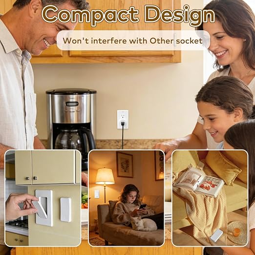 NineLeaf Remote Control Outlet Plug Kit, 5 Plug-in Light Switches with 1 Wall Remote, 15A/1500W, 500ft RF Range, No Wiring, Wireless Light Switch for Household Appliances(5 Outlets + 1 Remote)