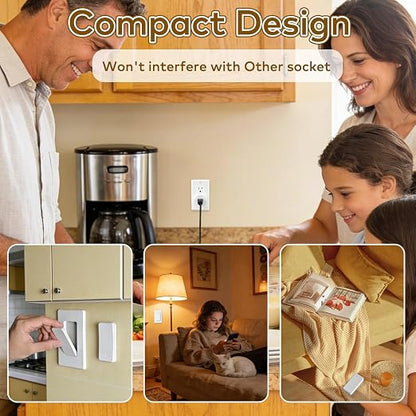 NineLeaf Remote Control Outlet Plug Kit, 5 Plug-in Light Switches with 1 Wall Remote, 15A/1500W, 500ft RF Range, No Wiring, Wireless Light Switch for Household Appliances(5 Outlets + 1 Remote)