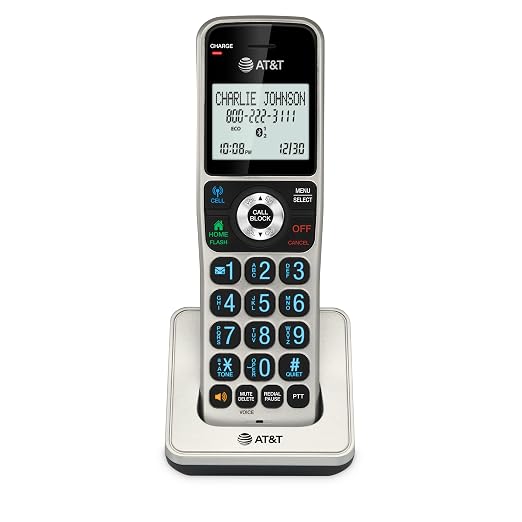 AT&T BL3107-2 DECT 6.0 2-Handset Cordless Phone, Titanium Black | Bluetooth Connect to Cell, Smart Call Blocker, Digital Answering System, Extended Range, Big Buttons