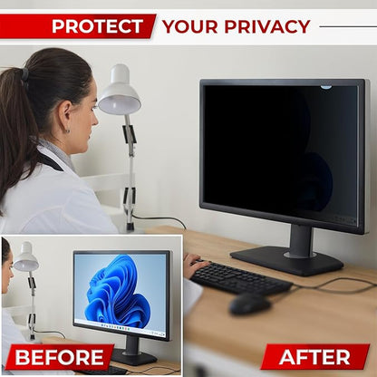 SightPro 22 Inch 16:10 Computer Privacy Screen Filter for Monitor - Privacy Shield and Anti-Glare Protector