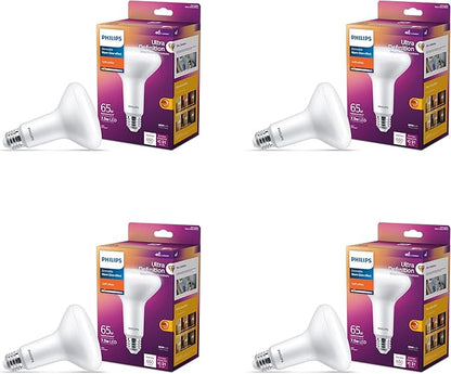 Philips LED Flicker-Free Frosted Dimmable BR40 Light Bulb - EyeComfort Technology - 800 Lumen & Flicker-Free Frosted Dimmable BR30 Light Bulb - EyeComfort Technology - 650 Lumen