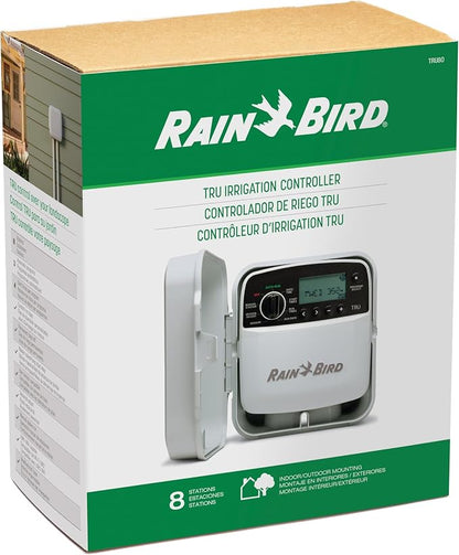 Rain Bird TRU8O Program-Based Indoor/Outdoor Irrigation Controller/Timer, WiFi Ready, 8-Zone/Station