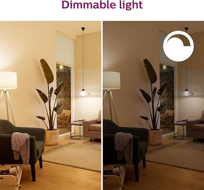 Philips Smart 65W BR30 Color LED Smart Bulb 4-Pack -E26- Indoor - Connects to Your Existing Wi-Fi - Control with Voice or App + Activate with Motion - Matter Compatible