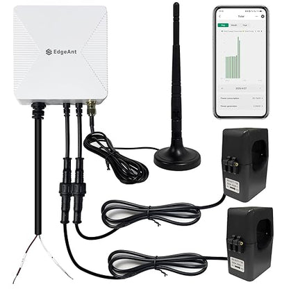 WiFi Energy Monitor with 2 * 500A Clamps, Real-Time Electricity Tracking, Smart Home Power Management