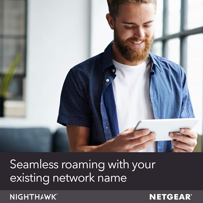 NETGEAR WiFi Mesh Range Extender (EX6400) - Add up to 2,100 sq. ft., 35 Devices - AC1900 Dual Band Wireless Signal Booster & Repeater (up to 1.9 Gbps Speed), Smart Roaming – Free Expert Help