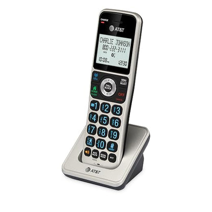 AT&T BL3107-2 DECT 6.0 2-Handset Cordless Phone, Titanium Black | Bluetooth Connect to Cell, Smart Call Blocker, Digital Answering System, Extended Range, Big Buttons