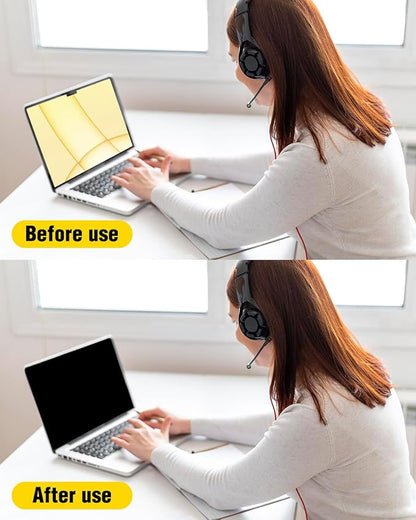 F FORITO 14 inch 16:10 Magnetic Laptop Privacy Screen, 360° Anti Peeping Removable Anti Glare Blue Light Filter Compatible with All 14” 16:10 Laptops Portable Monitors