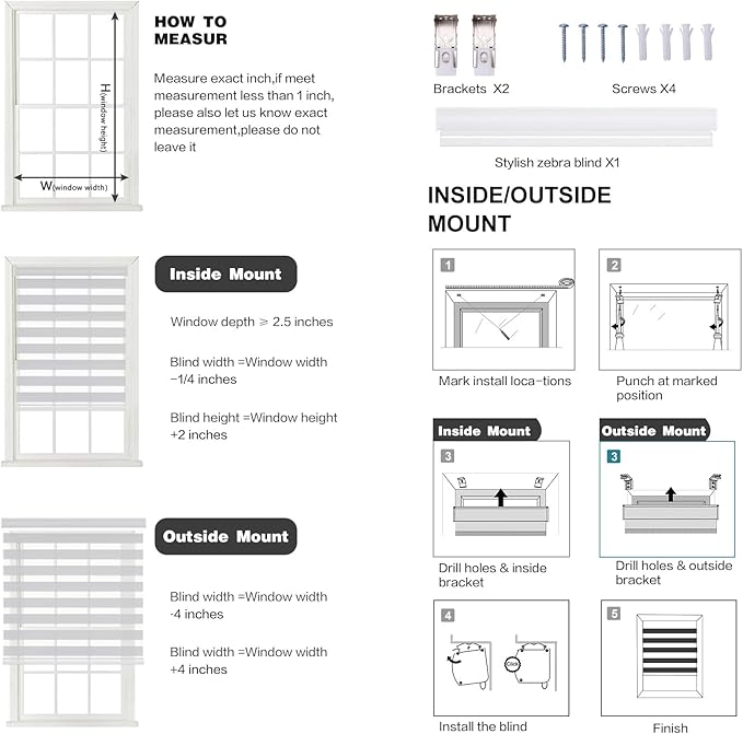 Changshade Custom Size Cordless Motorized Zebra Roller Shades,Roller Shades Dual Layer Day and Night Privacy,Privacy for Living Room,Bedroom,Bathroom,Easy Installation,More Color (Customize Now)