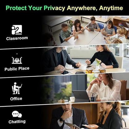360°Magnetic Privacy Screen for iPad 9th/8th/7th Generation (10.2Inch,2019/2020/2021), Removable Anti Blue Light Glare Spy Private Filter, High Sensitive Bubble-Free Screen Protector