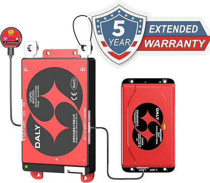 DALY BMS 12V 4S 100A Balance - 1A Active Cell Balancing BMS with Bluetooth WiFi Module Supports RS485 CAN for 12V LiFePO4 Battery Pack for RV trolling Motor Battery Portable Power Station