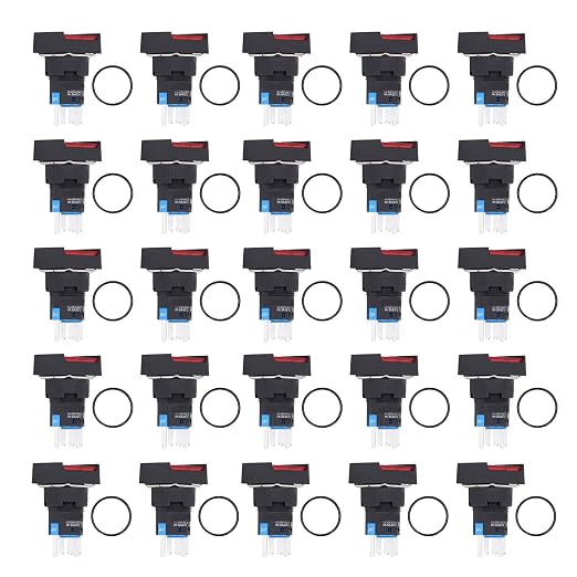 Push Button Switch 16mm Self Locking Design (Red)