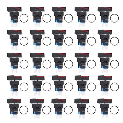 Push Button Switch 16mm Self Locking Design (Red)