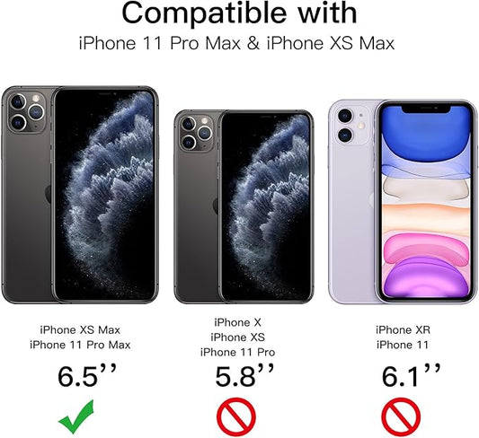 JETech Privacy Full Coverage Screen Protector for iPhone 11 Pro Max/XS Max 6.5-Inch, Anti-Spy Tempered Glass Film, Edge to Edge Protection Case-Friendly, 2-Pack