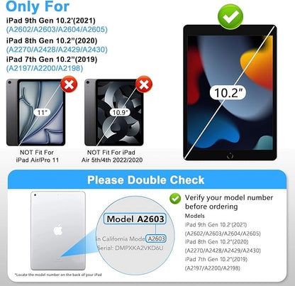 Privacy Screen Protector for iPad 9th Generation 10.2 Inch 2022, Private Tempered Glass Film for iPad 8th/7th Gen 10.2", Touch Sensitive, Anti-Fingerprint, Case Friendly, 1 Pack