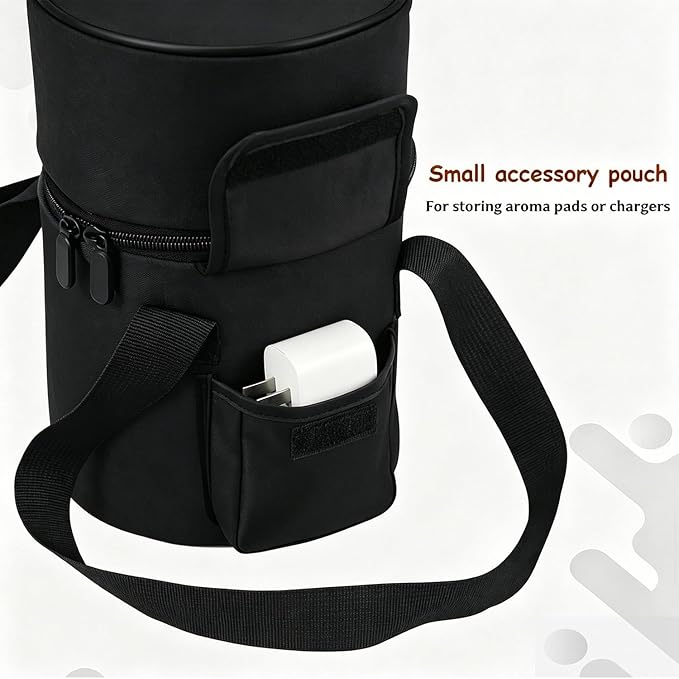 Carrying Bag for LEVOIT Core Mini-P Air Purifiers, Portable Core Mini-P Air Purifiers Travel Case Bag With Accessory Pocket & Handle, Travel, Hotel, Camping, Car, Home, Office (Black)