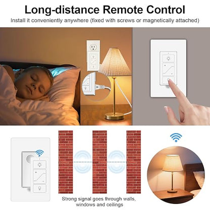RGBZONE Smart Plug-in Dimmer Switch Compatible with Alexa for Dimmable Lamp