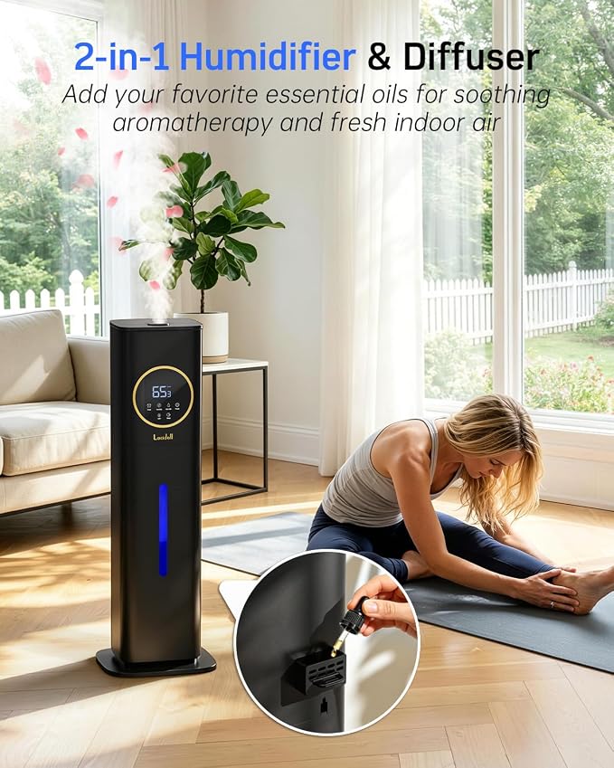Humidifiers for Bedroom 500 sq ft,2.1Gal/8L Cool Mist Humidifier Large Room
