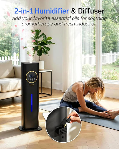 Humidifiers for Bedroom 500 sq ft,2.1Gal/8L Cool Mist Humidifier Large Room