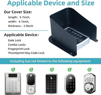 Doorbell Rain Cover Large Metal Access Control Cover Protector Camera Video Doorbell Cold Rolled Steel Shell Outdoor Keypad Shield