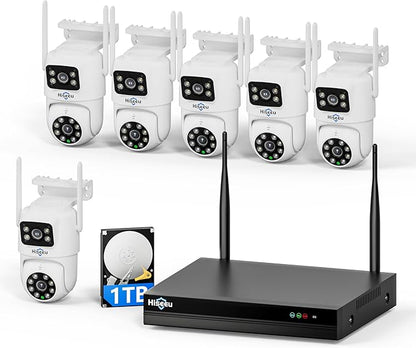 Hiseeu Wireless Security Camera, 6 Cam-Kit, 1TB HDD