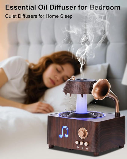 Essential Oil Diffuser, 250ml Rain Humidifier for Bedrooms