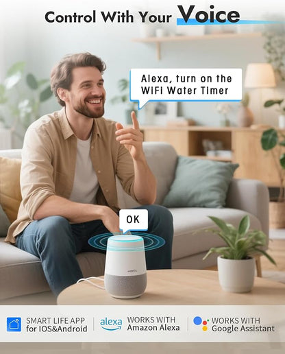 Insoma WiFi Water Timer for Garden Hose, Brass Inlet Outlet
