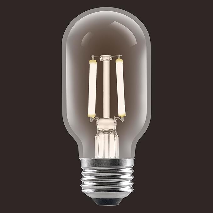 Sylvania T14 Clear LED White Filament Bulb, 3.5W, Dimmable, 300 LMS, Medium Base, 2700K, Soft White - 1 Pack (42266)