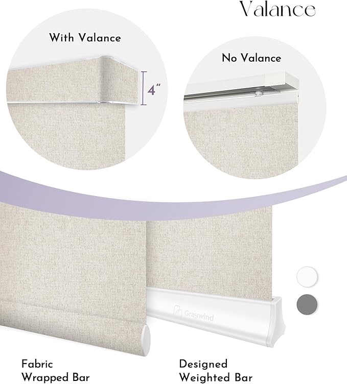 Graywind Motorized Sliding Panels Light Filtering Compatible with Alexa Google Smart Panel Track Blinds Remote Control for Patio Sliding Door (Dimout Linen Beige)