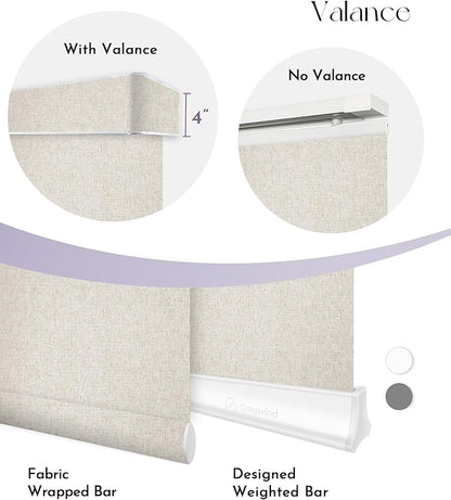 Graywind Motorized Sliding Panels Light Filtering Compatible with Alexa Google Smart Panel Track Blinds Remote Control for Patio Sliding Door (Dimout Linen Beige)
