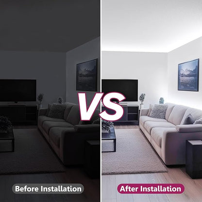 EMITEVER COB LED Strip Lights White, 5000K Tape Light Premium High Density, DC 24V, 360+Lumens/ft, 5120LEDs/Spool, Ra 90+, 32.8ft/10m, UL Listed 5 Year After-Service(Power Supply Sold Separately)